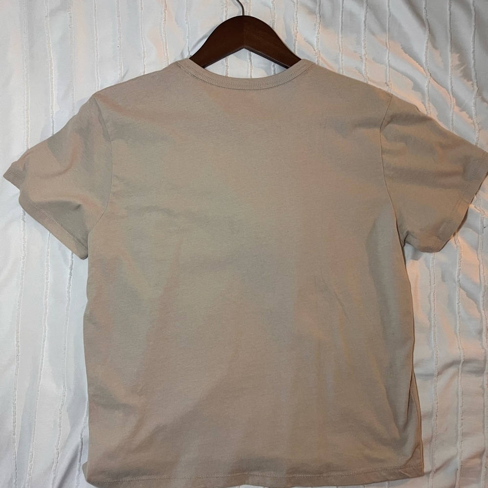 Essential Polished Body Skimming Tee NWT color Light Taupe